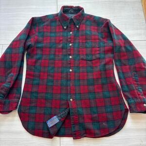 Vintage Pendleton Button Up Shirt Men's Large Wool Grunge 80s